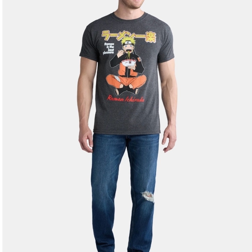 Naruto Men's Graphic Tee with Short Sleeves - Picture 3 of 5